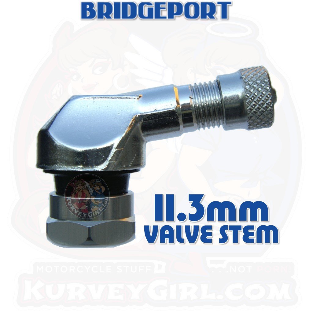 Valve Stem Angled 83 Degree 11.3 mm Aluminum Silver 2 Pack Racing Bridgeport Gen 2 