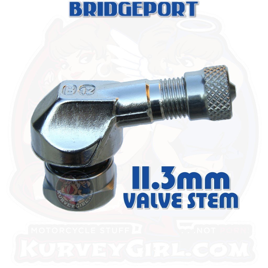 Valve Stem Angled 83 Degree 11.3 mm Aluminum Silver 2 Pack Racing Bridgeport Gen 2 Iso