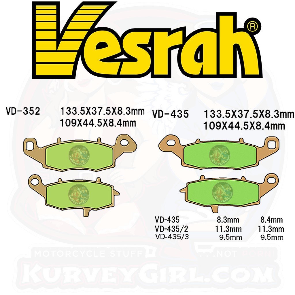 Vesrah Brake Pad Shape VD 352 435