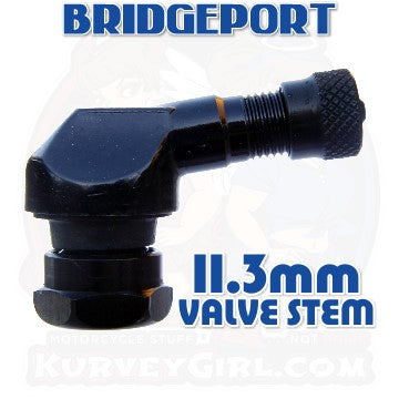 Valve Stem Angled 83 Degree 11.3 mm Aluminum Black 2 Pack Gen 2