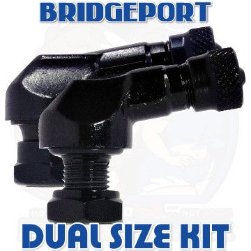Bridgeport Angled Valve Stems – 90/83 Degree, 8.3mm, Silver, Made In Italy (2 Pack)