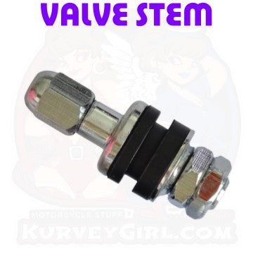 Beacon Chrome Metal Bolt-In Valve Stems .453 Bore 1.25 Long - 4 Pack For Enkei Low Profile
