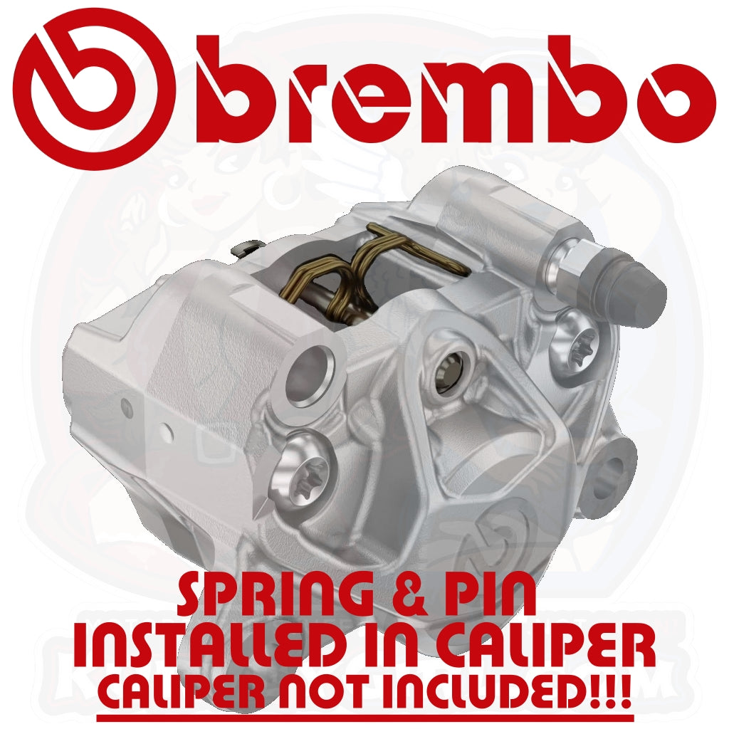 BREMBO CALIPER SPARE PART PAD RETAINING SPRING AND PIN IN CALIPER IMAGE 120511611 120.5116.11