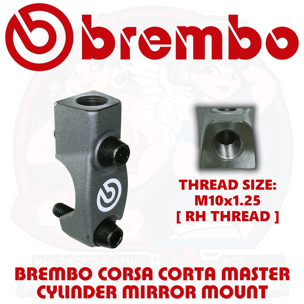 BREMBO RCS Corsa Corta Clamp: Mirror Mount - Right-Handed Thread - M10x1.25 (110.C740.91) (110C74091)