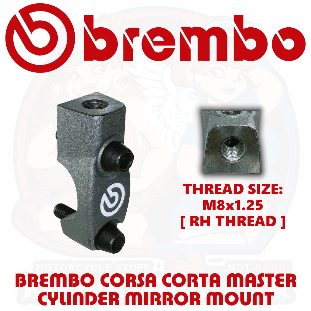 BREMBO RCS Corsa Corta Clamp: Mirror Mount - Right-Handed Thread - M8x1.25 (110.C740.81) (110C74081)