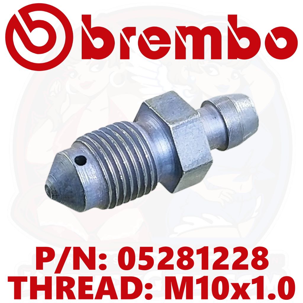 Brembo Replacement Bleed Screw Gray M10x1.0 05281228 (05.2812.28)