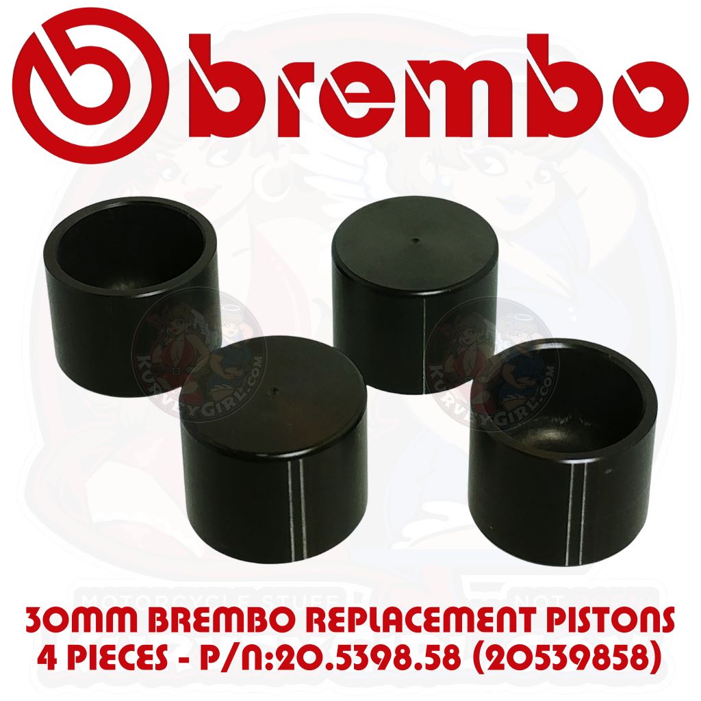 Large Image of Brembo 30 mm Diameter and 23mm Height replacement piston Kit 20.5398.58 (20539858)