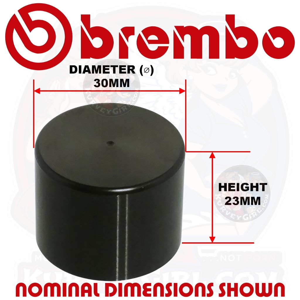 Brembo replacement piston Kit Nominal Dimensions of included pistons - 30 mm Diameter and 23mm Height - 20.5398.58 (20539858)