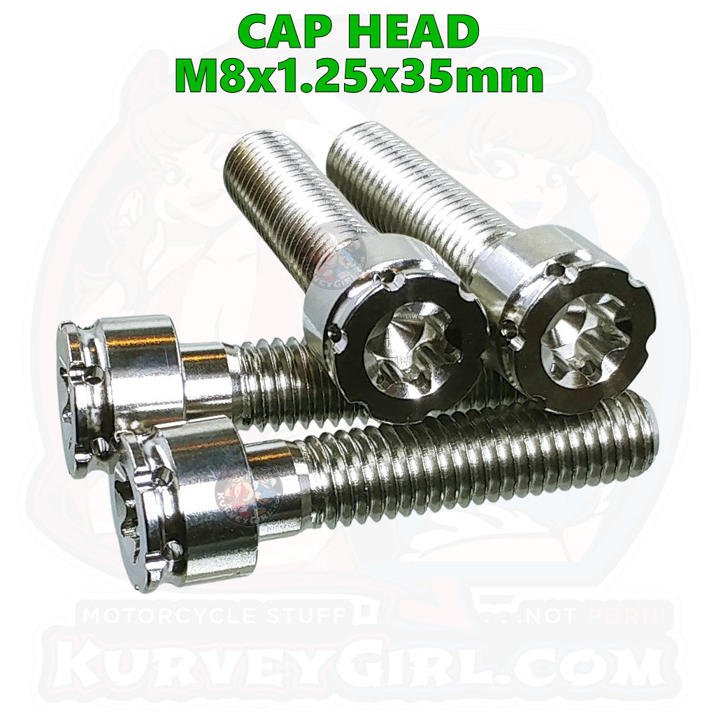 Titanium Pinch Bolt Cap Head Safety Wire M8x35x1.25 Motorcycle Fork Leg Main Photo PBSC-G6