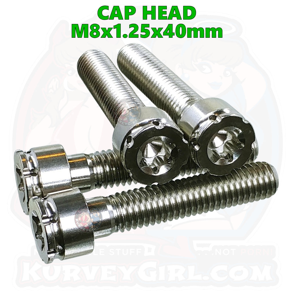  Titanium Pinch Bolt Cap Head Safety Wire M8x40x1.25 Motorcycle Fork Leg Main Photo PBSC-G7