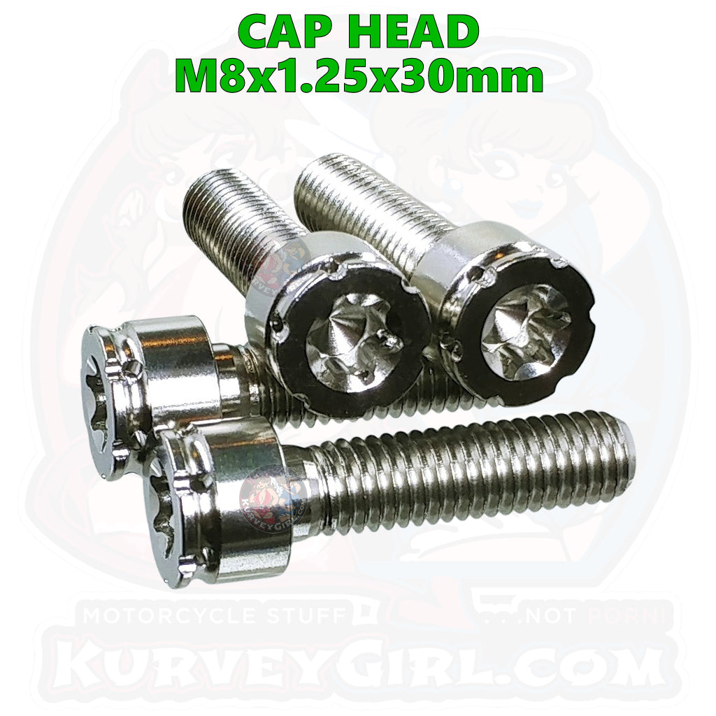 Titanium Pinch Bolt Cap Head Safety Wire M8x30x1.25 Motorcycle Fork Leg Small Photo PBSC-G8