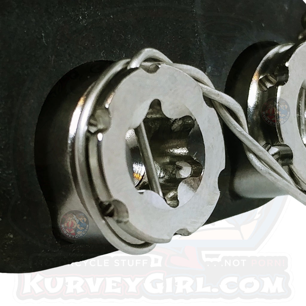 Titanium Pinch Bolt Cap Head Detailed Safety Wire Installed