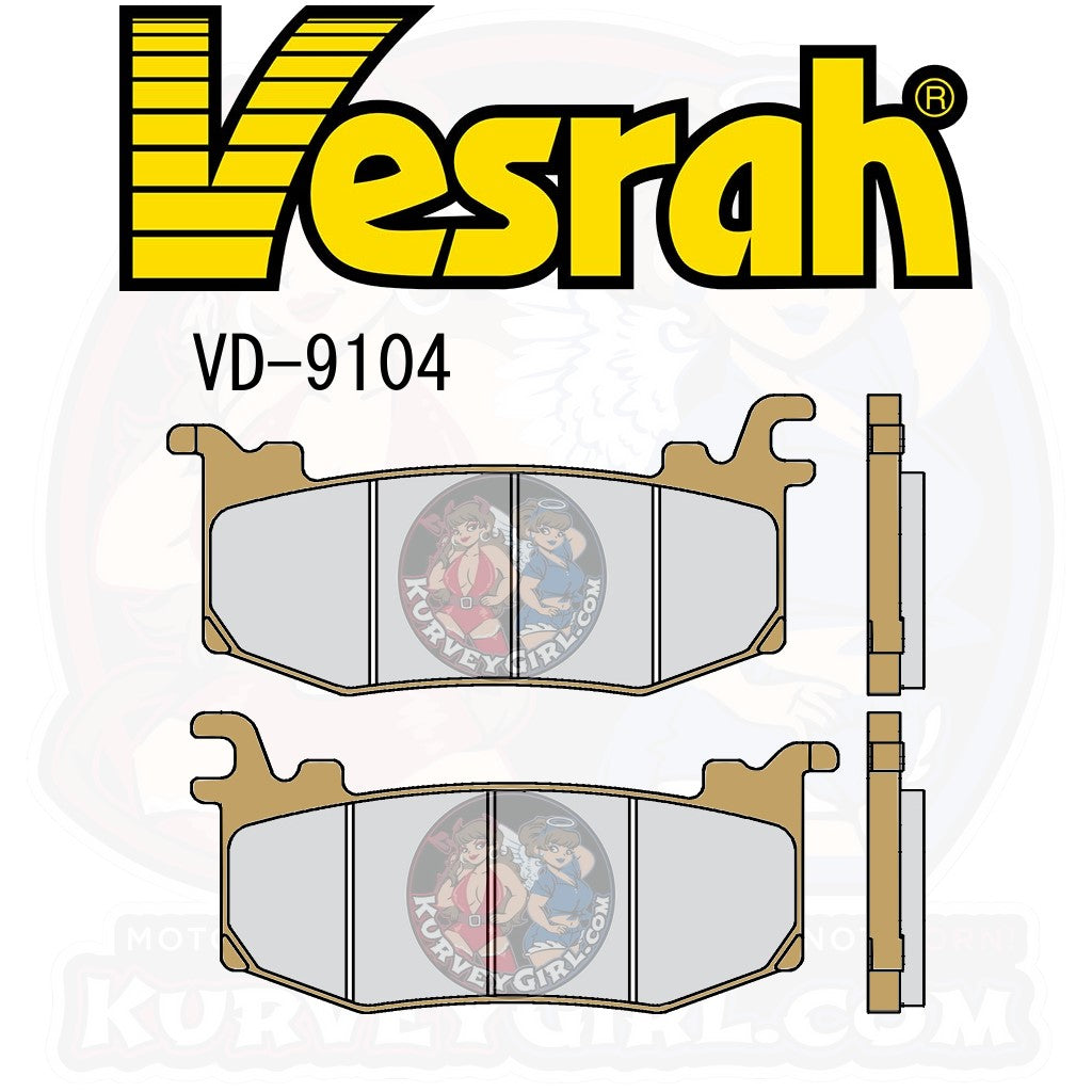 Vesrah Brake Pad Shape VD 9104 clear background