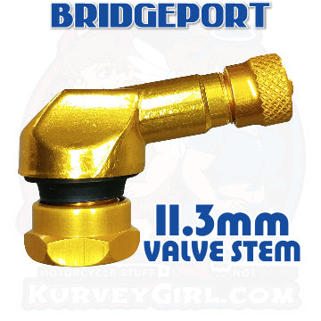Valve Stem Angled 83 Degree 11.3 mm Aluminum Gold 2 Pack Gen 2