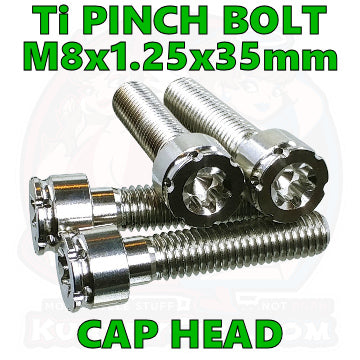 Titanium Pinch Bolt Cap Head Safety Wire M8x35x1.25 Motorcycle Fork Leg Main Photo PBSC-G6