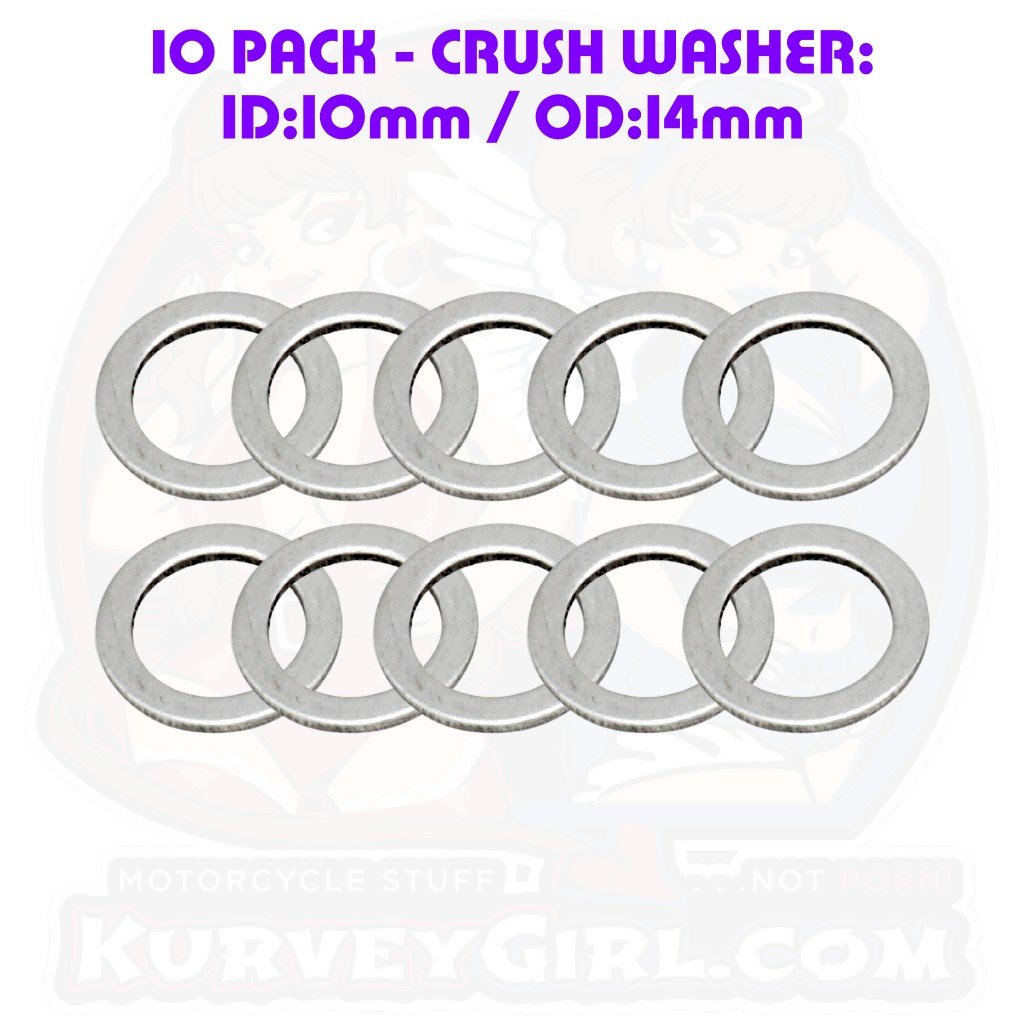 Aluminum Crush Washer 10 mm 10 Pack 