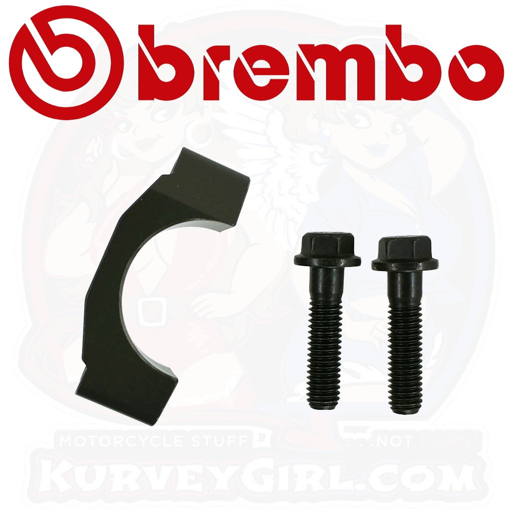 Brembo RCS Clamp CNC 1 inch Red Brembo Logo Side 110A89787 110.A897.87