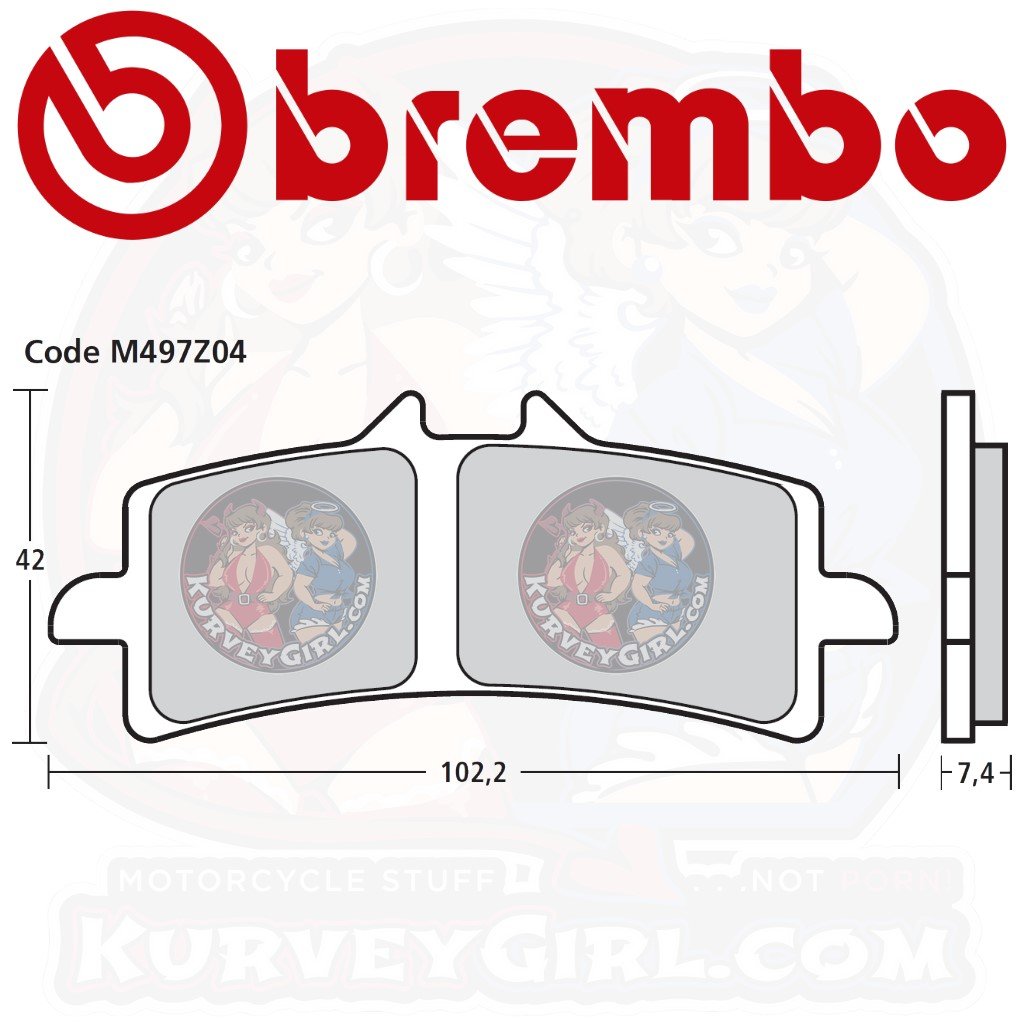 Brembo Pad 107A48639 107.A486.39 M497Z04 Pad Shape