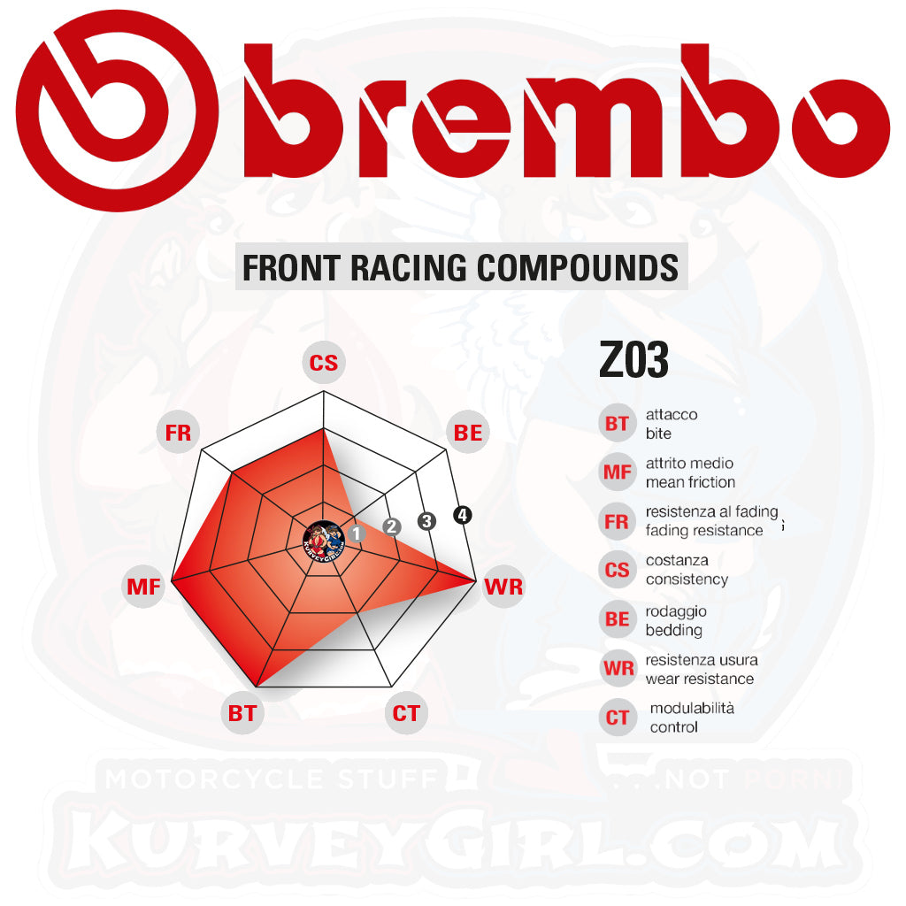 Brembo Z03 Brake Pads: 107A48669 / M497Z03