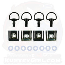 Load image into Gallery viewer, 4pc: Ducati 748, 916, 996, 998, Dzus Classic (D3), D-Ring, Black, WL=12mm
