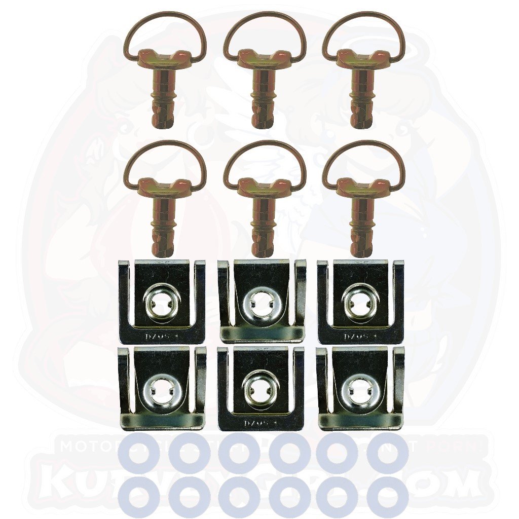 Dzus Genuine Winged Bolt Kit OEM Gold Tone Finish 6 Pack