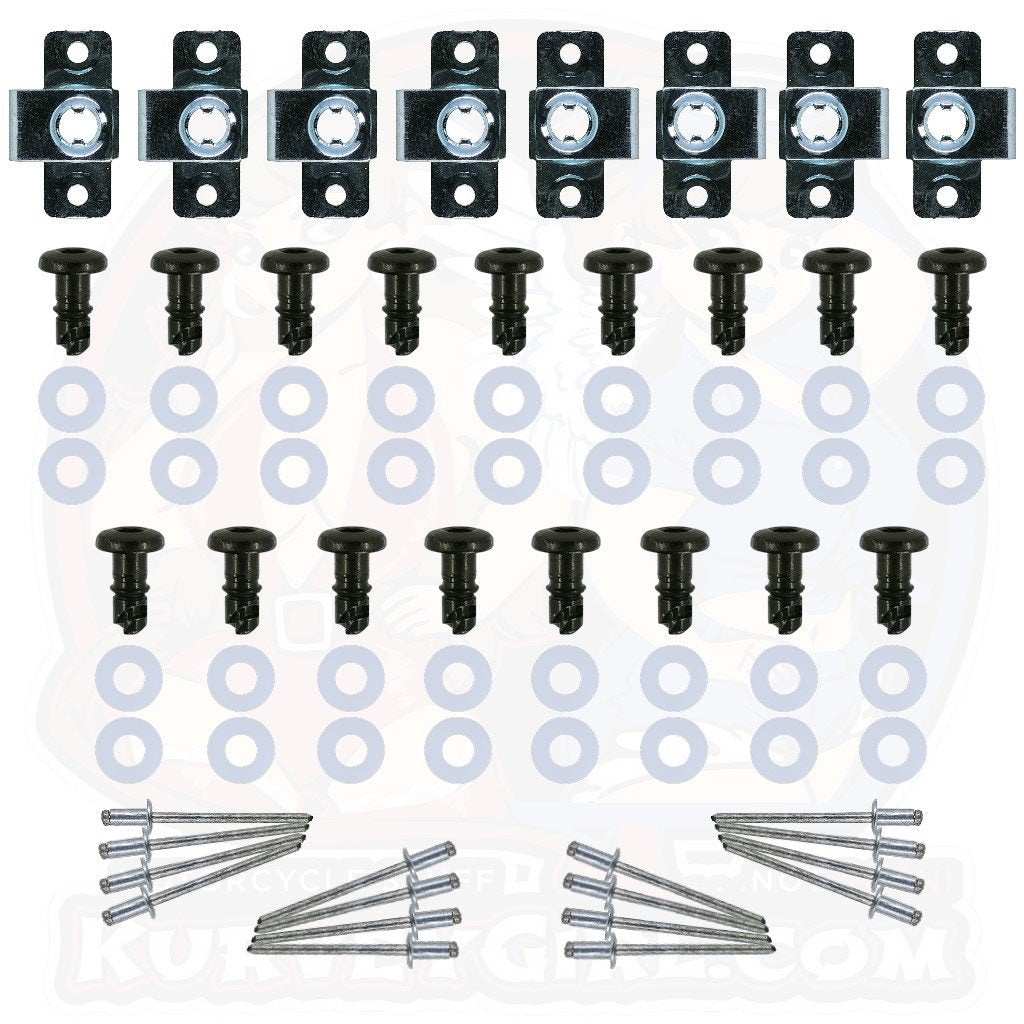 Dzus Ducati Desmosedici Full Replacement Bolt Hardware Kit Black
