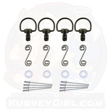Load image into Gallery viewer, 4pc: Fiberglass Bodywork, DZUS PRO (D4), D-Ring, S-Spring, Rivet-On, Black, (35)
