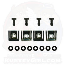 Load image into Gallery viewer, 4pc: Fiberglass Bodywork, DZUS (D8), Button Head, Clip-On, Black, WL=12mm
