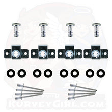 Load image into Gallery viewer, 4pc: Fiberglass Bodywork, DZUS (D8), Button Head, Rivet-On, Silver, WL=12mm
