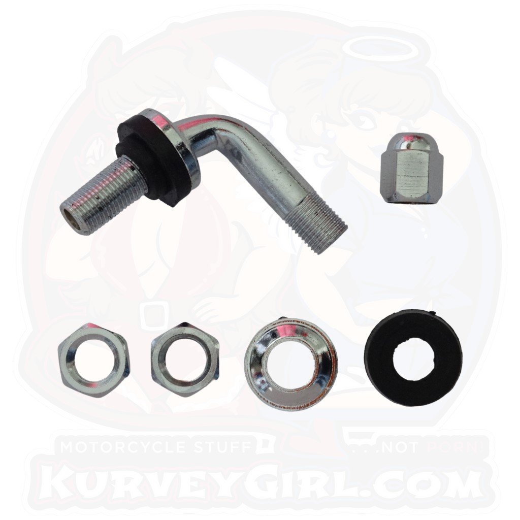 Enkei 85 Degree Angled Metal Valve Stem 11.3mm Set (2pcs