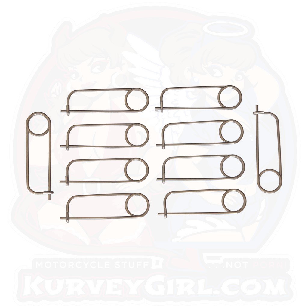 Large Stainless Steel Spring Clip Kit 10 pieces