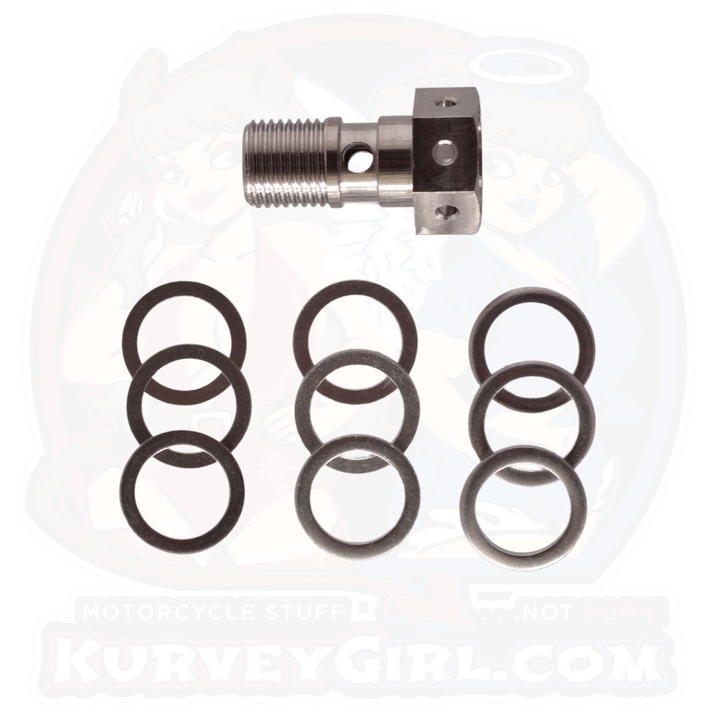 Titanium Banjo Bolt - Single Line - M10x1.0 Fine Thread
