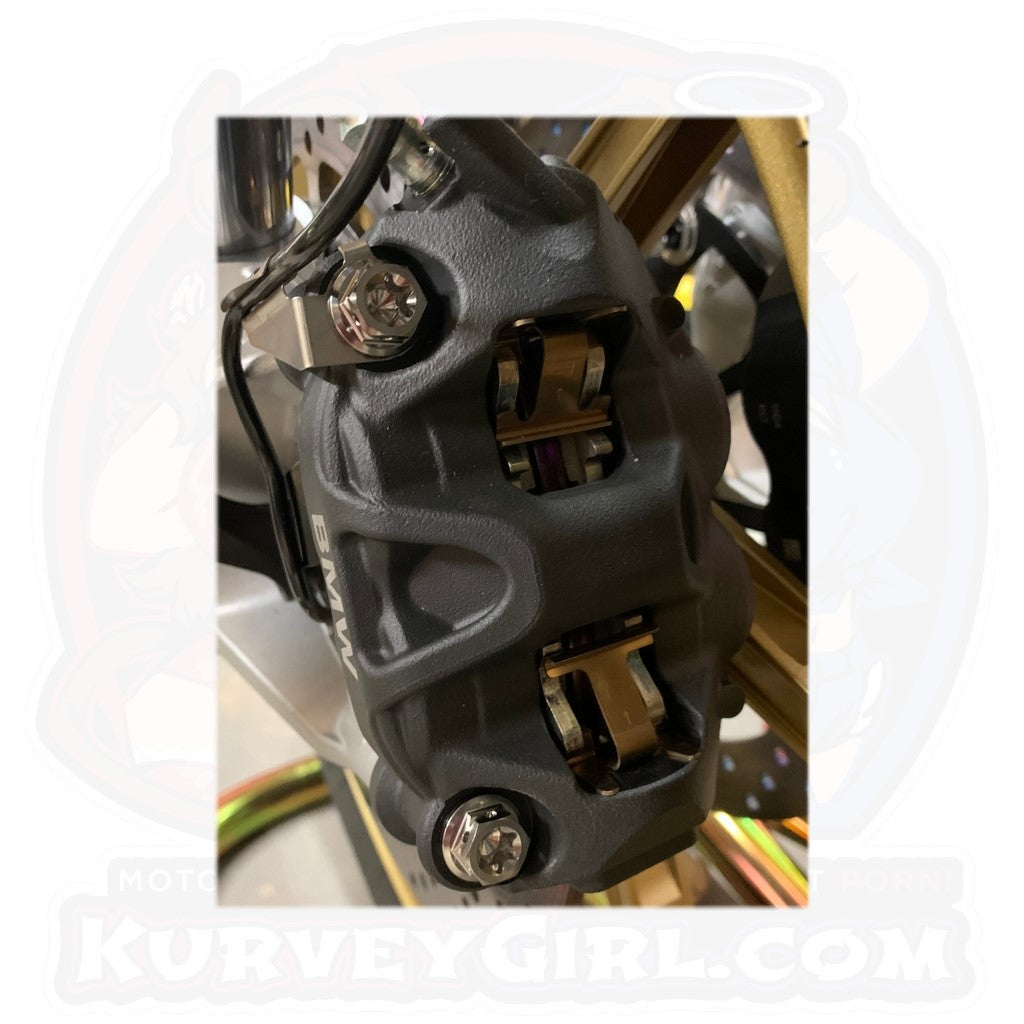 Titanium Caliper Bolt Screw Double Drive BMW Installed
