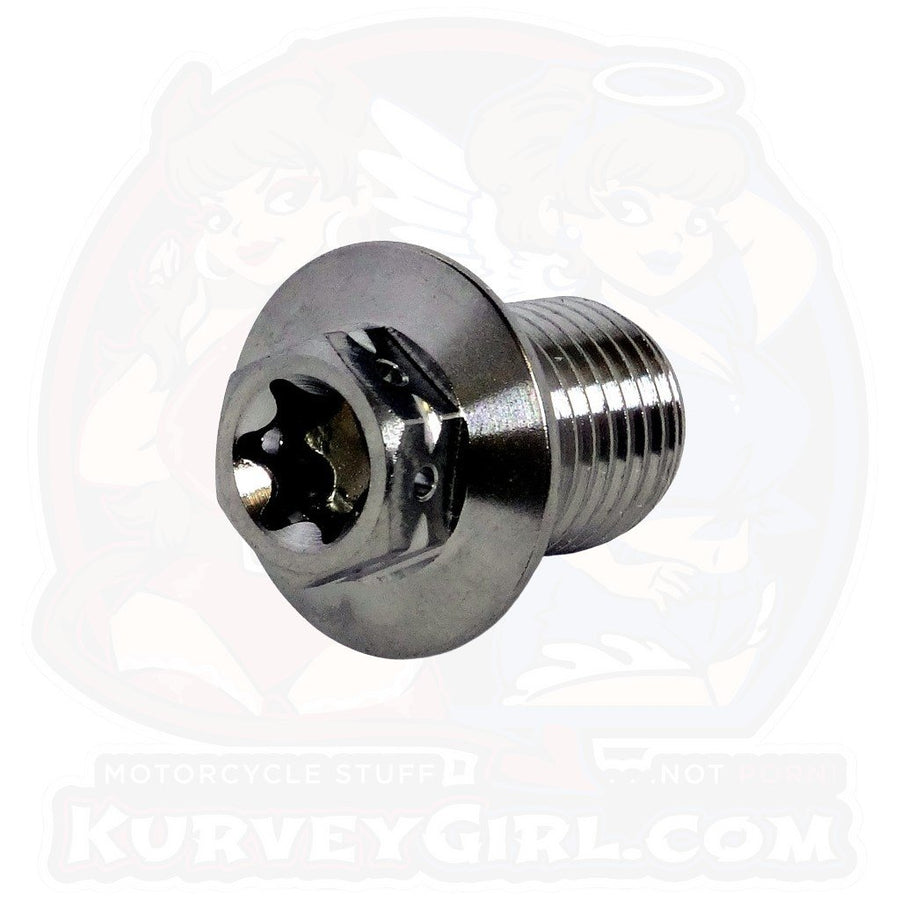 Titanium Drain Bolt M14x1.50x17mm Double Drive (KGO2) KurveyGirl