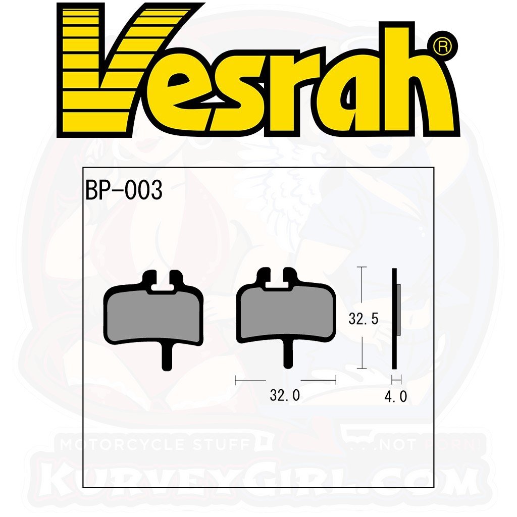 Vesrah BP-003 Bicycle Brake Pads bike MTB Mountain Bike Hayes MX-1 Mechanical Hydraulic HFX MAG Plus HD Carbon XC Promax Mechanical shape dimensions