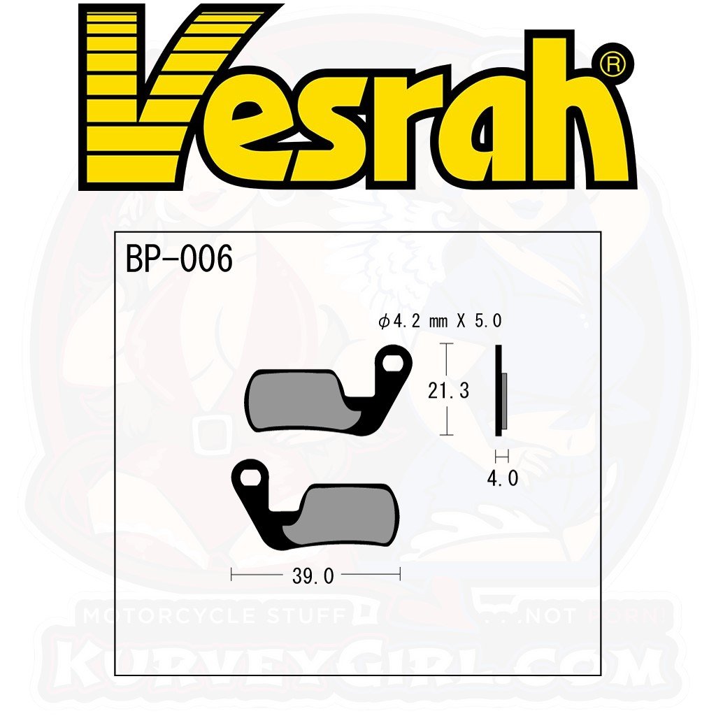 Vesrah BP-006 Bicycle Brake Pads bike MTB Mountain Bike Magura Marta SL shape dimensions