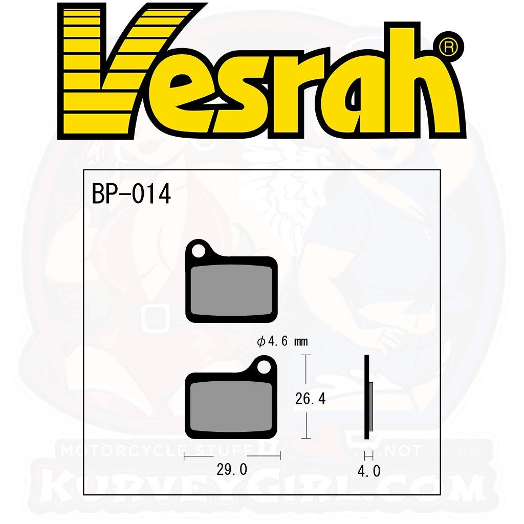 Vesrah BP-014 Bicycle Brake Pads bike MTB Mountain Bike Shimano Deore Hydraulic BR-M555 Nexave BR-C901 shape dimensions