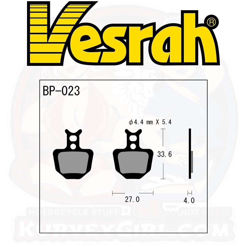 Vesrah BP-023 Bicycle Brake Pads bike MTB Mountain Bike shape dimensions Formula Oro Hydraulic