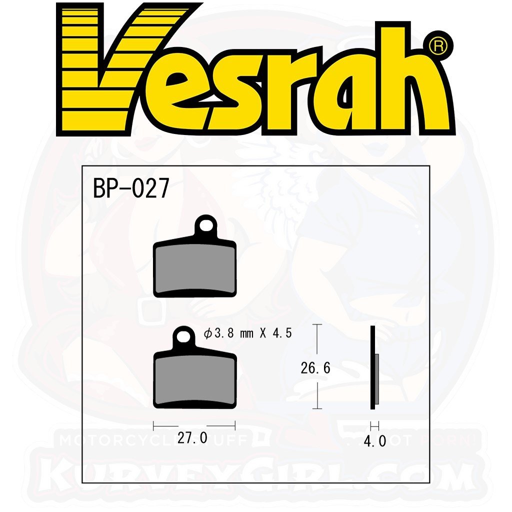 Vesrah BP-027 Bicycle Brake Pads bike MTB Mountain Bike shape dimensions Hayes Dyno Comp Stroker Ryde