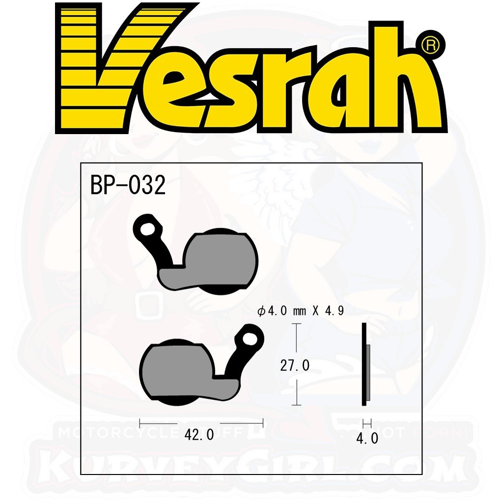 Vesrah BP-032 Bicycle Brake Pads bike MTB Mountain Bike shape dimensions Brakeforceone BFO Brake Magura Louise Marta
