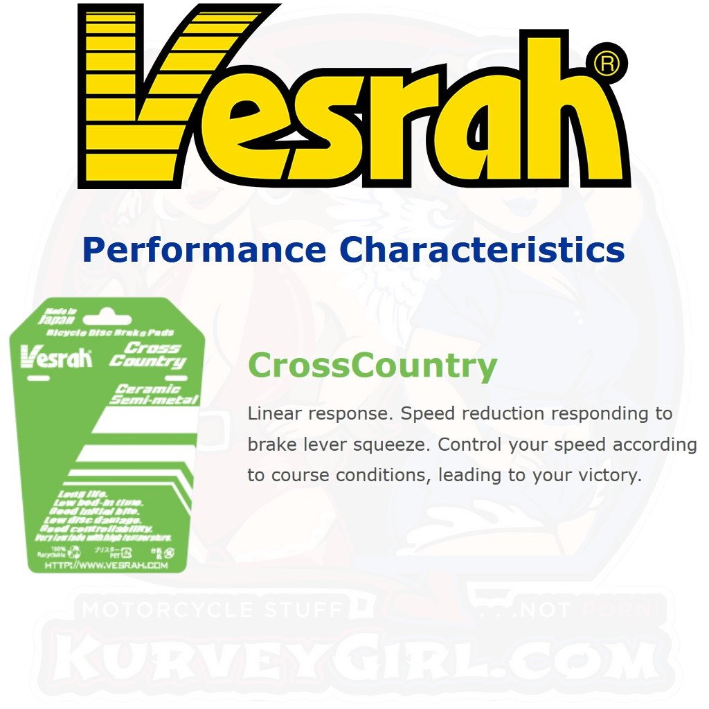 Vesrah Bicycle Brake Pad Cross Country Compound Performance Characteristics