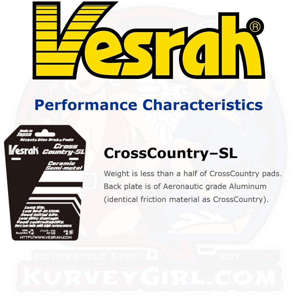 Vesrah Bicycle Brake Pad Cross Country SL Compound