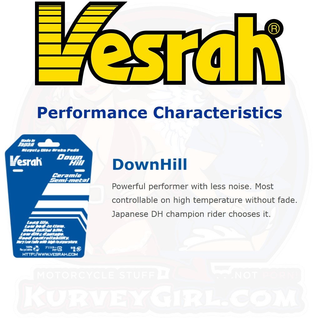 Vesrah Bicycle Brake Pad Down Hill Compound Performance Characteristics