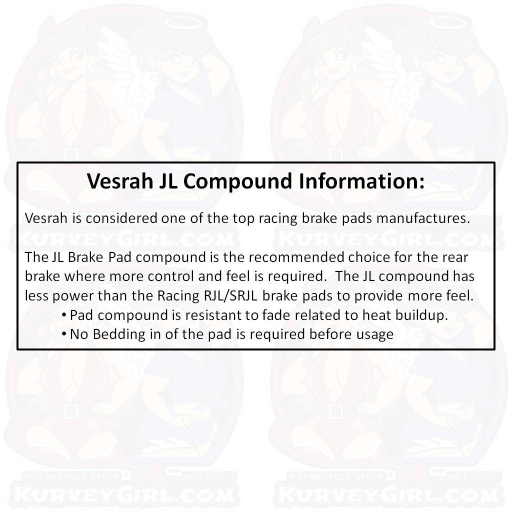 Vesrah Brake Pad JL Compound Information