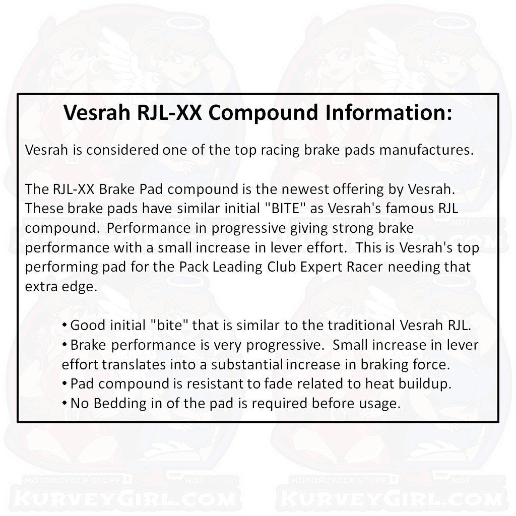 Vesrah Brake Pad RJL-XX Compound Information