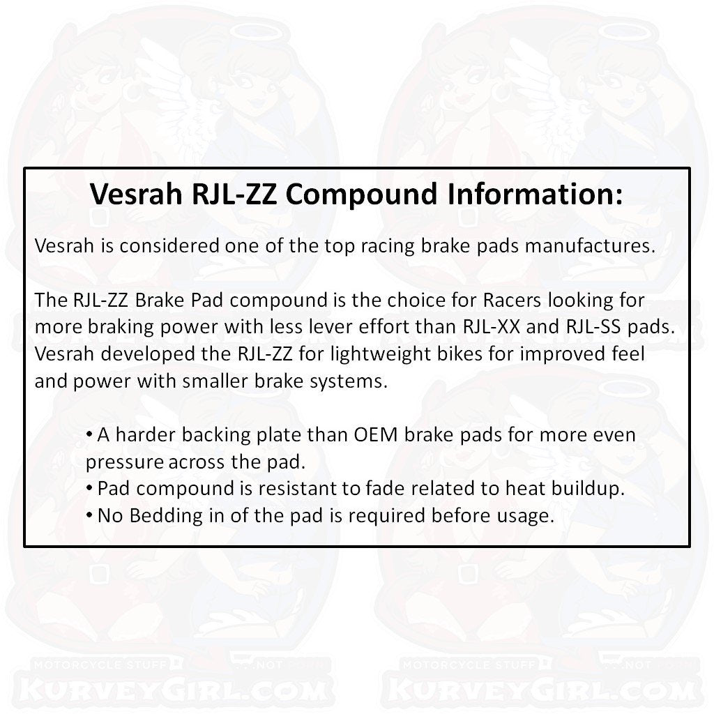 Vesrah Brake Pad RJL-ZZ Compound Information