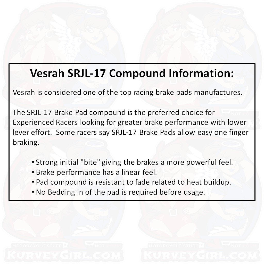 Vesrah Brake Pad SRJL-17 Compound Information