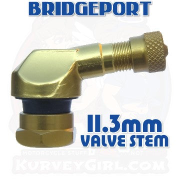 83deg Aluminum 11.3mm GEN2 Angled Valve Stem: Gold (2 pcs)