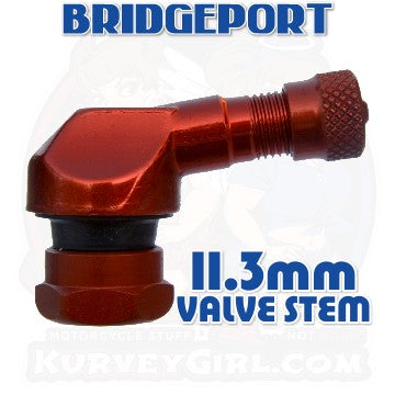 Valve Stem Angled 83 Degree 11.3 mm Aluminum Red 2 Pack Gen 2
