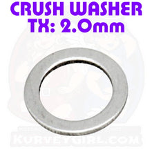 Load image into Gallery viewer, Aluminum 10mm Crush Washer: 2.0mm Thickness (ID: 10mm, OD: 14mm)
